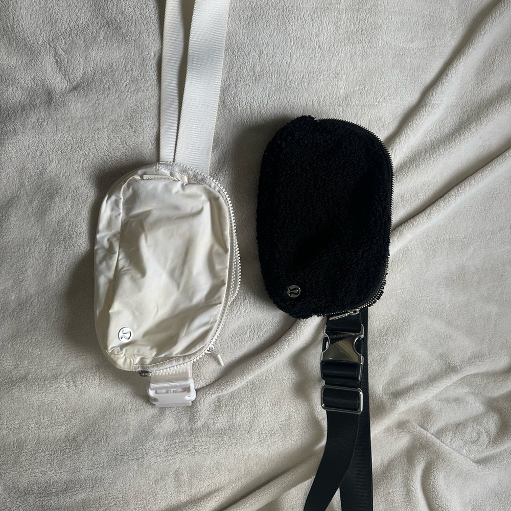 lululemon athletica Black and Cream Everywhere Belt Bags